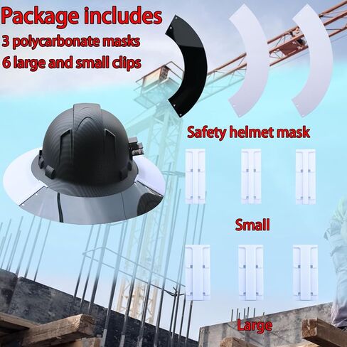 Hard Hat Sun Shade Compatible with Standard V-Gard Full Brim Attachment, Provides Enhanced Protection from The Sun and Heat,for Men and Women Working Outdoors in Saudi Arabia