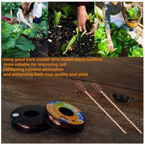 80 Feet 18 Gauge 99.9% Pure Soft Copper Wire for Electroculture Gardening, 2 Rolls Bare Soft Copper Wire – Ideal for Plant Growth, Science Projects, DIY Crafts, and Jewelry Making in Saudi Arabia