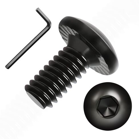 1/4-20 × 3/4 بوصة (25 حزمة) براغي ذات غطاء سداسي برأس مسطح، محرك FIXLINK Allen Hex Drive، ملولب بالكامل، رحلان كهربائي، يتضمن مفتاح ربط سداسي in Kuwait