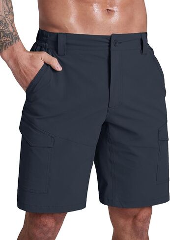 Men’s Hiking Shorts Quick-Dry Cargo Stretch Shorts 6 Pockets Lightweight Tactical Shorts for Men Outdoor Work in Saudi Arabia