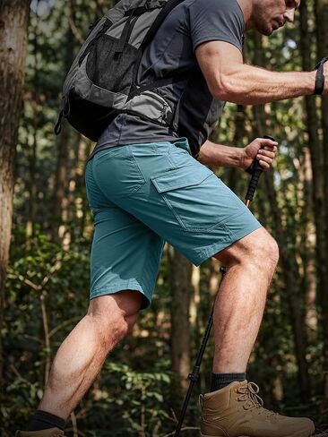 Men’s Hiking Shorts Quick-Dry Cargo Stretch Shorts 6 Pockets Lightweight Tactical Shorts for Men Outdoor Work in Saudi Arabia