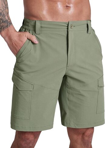 Men’s Hiking Shorts Quick-Dry Cargo Stretch Shorts 6 Pockets Lightweight Tactical Shorts for Men Outdoor Work in Saudi Arabia
