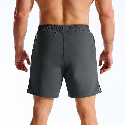BROKIG Men's AdiArmor Running Shorts with Zip Pockets, Lightweight Gym Workout Short for Hiking Casual in Saudi Arabia