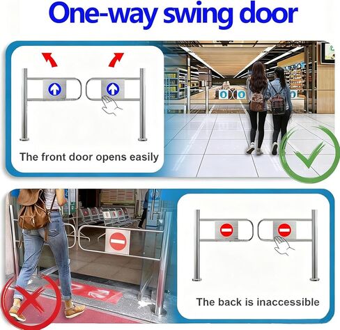One Safety Swing Gate with Automatic Rebound SelfClosing Entrance Gate for Markets Factories & Retail Stores70 * 100cm in Saudi Arabia
