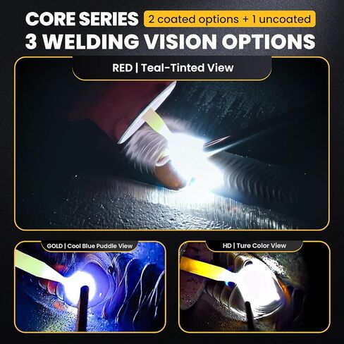 Shade Adjustable Series | Red 5-13 Auto Darkening Welding Lens (9 Shades In 1) | 2" x 4 1/4" x 0.33" | Red Coating | Ultimate Clarity | Teal-Tinted View | Sensitivity & Delay Adjust in Saudi Arabia