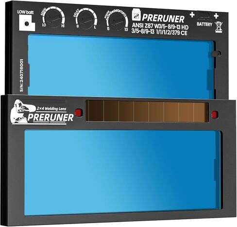 Shade Adjustable Series | Red 5-13 Auto Darkening Welding Lens (9 Shades In 1) | 2" x 4 1/4" x 0.33" | Red Coating | Ultimate Clarity | Teal-Tinted View | Sensitivity & Delay Adjust in Saudi Arabia
