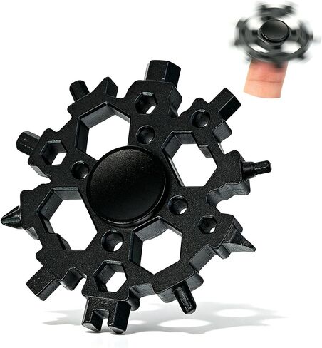 Snowflake Multi Tool | Adult Fidget Gadget | Cool Hand Fidgets & Practical Tools | Fun Gifts for Men and Dad (black) in Saudi Arabia