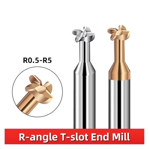 قواطع طحن T-Slot 1 قطعة R زاوية نهاية مطحنة CNC T-Slot Cutter مخرطة أدوات القطع كربيد قوس دائري التنغستن الصلب قاطعة الطحن (للصلب، 20xR4.5xD20x80L) in Kuwait