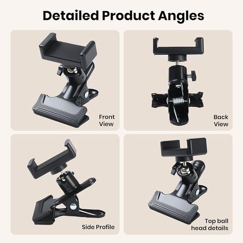 Guitar Phone Holder Mount with Capo & 3 Picks, Adjustable 360° Rotatable Phone Holder for Guitar/Ukulele/Bass, Guitar Accessory for Practicing, Live Streaming & Recording in Saudi Arabia