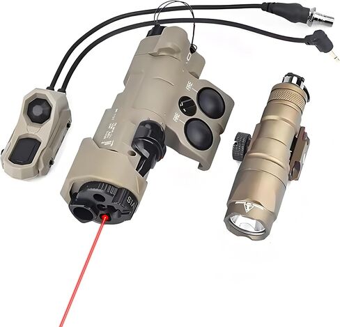 Metal ML C+ Box Red/Green/Blue Laser Sights，with IR Laser + IR Fill Light + Strobe/Momentary/Constant Modes Whitelight LED 220 Lumens Flashlight，for 20mm Rail (Green Laser + M600C Combo Black) in Saudi Arabia
