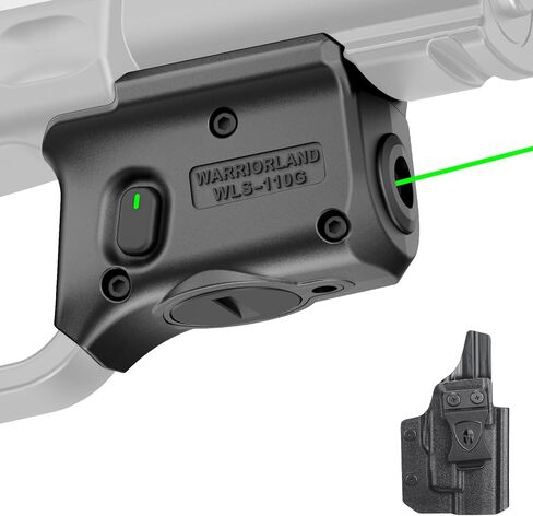 حافظة WARRIORLAND Kydex للمسدس مع مجموعة ضوء ليزر أخضر مناسبة لمسدس Hellcat Pro، WLS-110G رؤية شعاع الليزر مع مؤشر الطاقة وحامل مخفي IWB لليد اليمنى in Saudi Arabia