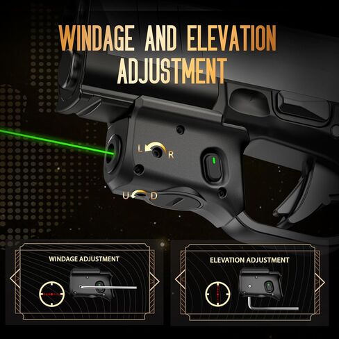 حافظة WARRIORLAND Kydex للمسدس مع مجموعة ضوء ليزر أخضر مناسبة لمسدس Hellcat Pro، WLS-110G رؤية شعاع الليزر مع مؤشر الطاقة وحامل مخفي IWB لليد اليمنى in Saudi Arabia