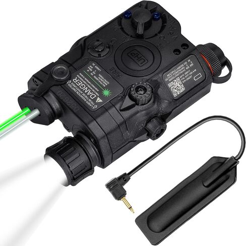 PEQ-15 Pro Airsoft Laser Light Combo, UHP Visible Green Laser, Invisible IR Laser, White LED Flashlight, PEQ Box with Pressure Switch in Saudi Arabia