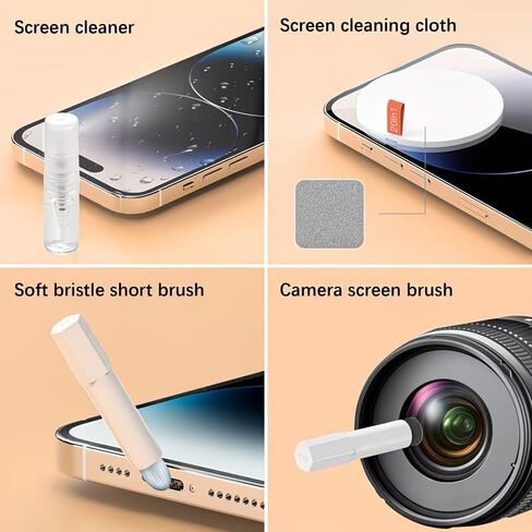 Keyboard Cleaner Kit, Electronics Cleaning Kit with Retractable Big Brush, Portable, 20 in 1 Multi-Tool Kit for Phones, Tablet, Computer, PC Monitor,TV Camera Lens with 2.5ml Mist Spray in Saudi Arabia