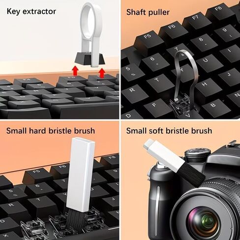 Keyboard Cleaner Kit, Electronics Cleaning Kit with Retractable Big Brush, Portable, 20 in 1 Multi-Tool Kit for Phones, Tablet, Computer, PC Monitor,TV Camera Lens with 2.5ml Mist Spray in Saudi Arabia