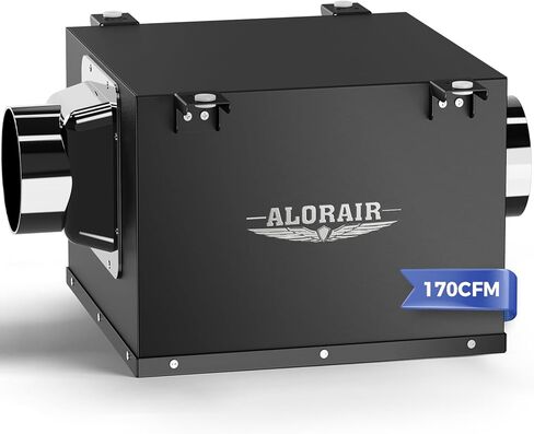 ALORAIR مروحة عادم الحمام فائقة الهدوء، مروحة مثبتة في الخط 170 قدم مكعب في الدقيقة، مروحة تهوية عادم الحمام للحمام والمطبخ والمرآب in Saudi Arabia