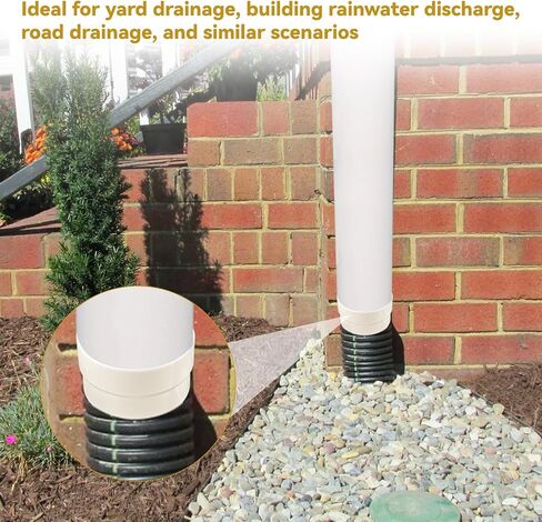 4 "PVC إلى محول الأنابيب المموجة، 4" الأنابيب المموجة إلى محول PVC إلى 4 "SDR 35 أو 4" SCH 40، 4 بوصة تجهيزات أنابيب الصرف المموجة لأنظمة الصرف الصحي في الفناء والمزراب in Kuwait