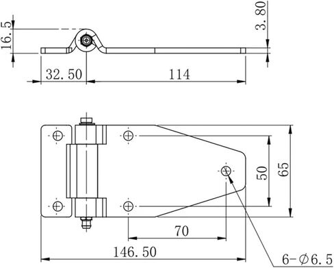 304 Stainless Steel Door Hinge Container Truck Toolbox Generator Set Hinge 1Pcs in Saudi Arabia