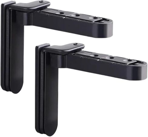 Invisible Door Hinges 3D Adjustable Swivel Zinc Alloy Hidden World Hinge for Kitchen Home Furniture Hardware 2Pcs(Black) in Saudi Arabia