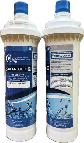 C Pure Oceanloch+ M Water Filter Cartridge 2-Pack – 1 Micron, 1.67 GPM – Compatible with Everpure H-300+M, H-300, H-200 – Made in USA – Blue Stream Filters in Saudi Arabia
