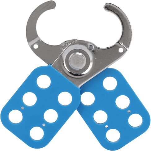 Safety Hasp Lock, Six Holes Lock Out Tag Out Hasp, Stainless Steel Padlock Hasp with Extended Jaw for Home Industry, Blue in Saudi Arabia