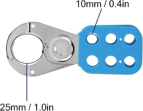 Safety Hasp Lock, Six Holes Lock Out Tag Out Hasp, Stainless Steel Padlock Hasp with Extended Jaw for Home Industry, Blue in Saudi Arabia