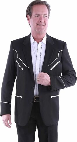 Scully Men's Retro Western Jacket - P-656Blk in Saudi Arabia