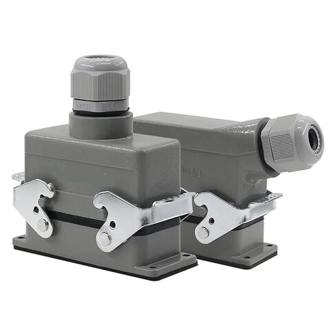 Rectangular Heavy Duty Connector HDC-H1- HE - 016 16 Pins 16A 500V Screw Feet of Aviation On The Side 1Pcs(Top line) in Saudi Arabia