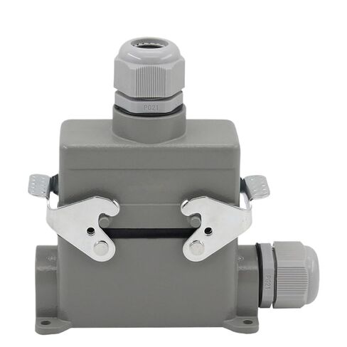 موصل عالي التحمل HDC-HE-016 قاعدة عالية 16 دبابيس أساسية مقاومة للرمال مقبس صناعة الطيران 500 فولت 16 أمبير 1 قطعة (الخط الجانبي) in Kuwait