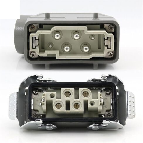 Rectangular Heavy Duty Connector HDC-HD-4/2 6 Core Pins Aviation Industrial Socket 80A+16A 500V 1Pcs(Top line) in Kuwait