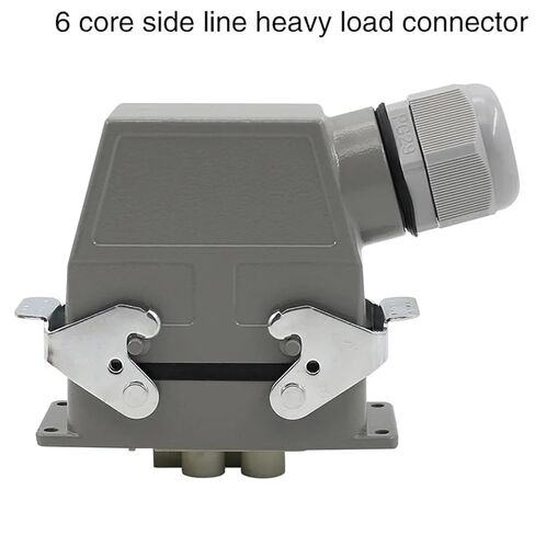 Rectangular Heavy Duty Connector HDC-HD-4/2 6 Core Pins Aviation Industrial Socket 80A+16A 500V 1Pcs(Top line) in Kuwait