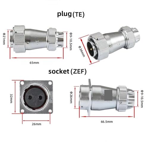 WY24 Industrial Cable Wire Connector Circular Connector 2Pin 3Pin 4Pin 9Pin 10Pin 12Pin 19Pin 1Pcs(9Pin,1Set) in Saudi Arabia