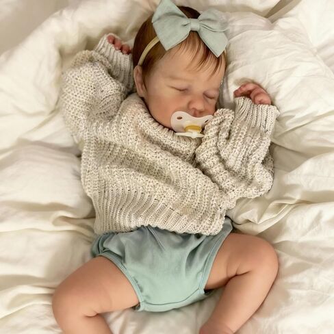 Real Life Reborn Baby Dolls Silicone Full Body Anatomically Correct 20 Inch Realistic Baby Doll Soft Vinyl Lifelike Newborn Babies Dolls Sleeping Girl Toy for Kids in Saudi Arabia