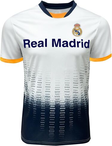 قميص كرة القدم ريال مدريد للأطفال - قميص كرة قدم للشباب بأكمام قصيرة، أبيض in Kuwait