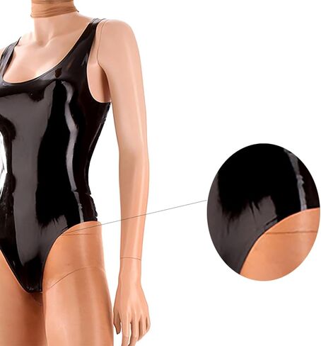 Latex Catsuit Women Rubber Leotard,Backless High Fork Latex Bodysuit Handmade Swimsuit Clothing in Saudi Arabia