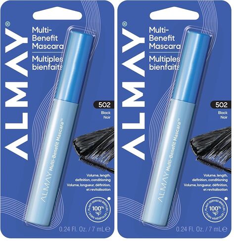 Waterproof Mascara by Almay, Multi-Benefit Eye Makeup, Ophthalmologist Tested, Fragrance-Free, Hypoallergenic, Black, 0.24 Oz in Saudi Arabia