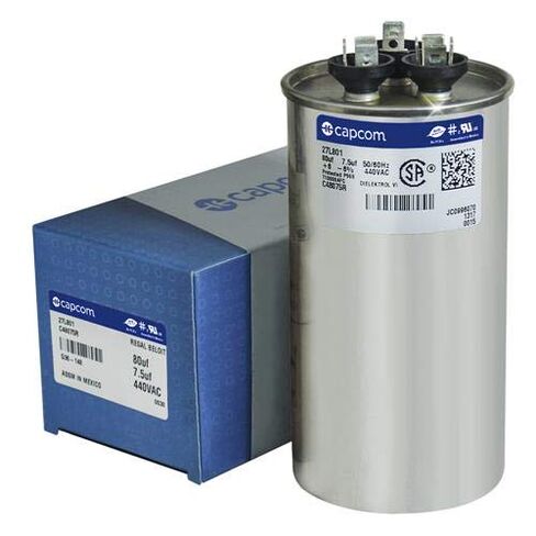 OEM Upgraded Replacement for GE Genteq Round Capacitor 80/7.5 440 Volt 27L801BZ2 27L801BZ3 in Saudi Arabia