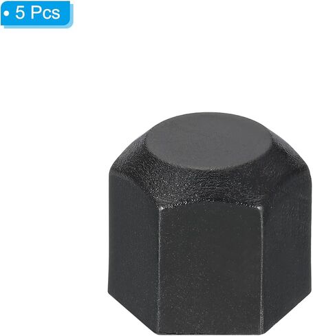 PATIKIL 1/4 "غطاء بلاستيكي متوهج، 7/16-20UNF خيط أنثى 5 قطع 45 درجة SAE أنبوب مضيئة تركيب صمام غطاء سدادة توقف لأنابيب مكيف الهواء خط الغاز الهيدروليكي، أسود in Saudi Arabia
