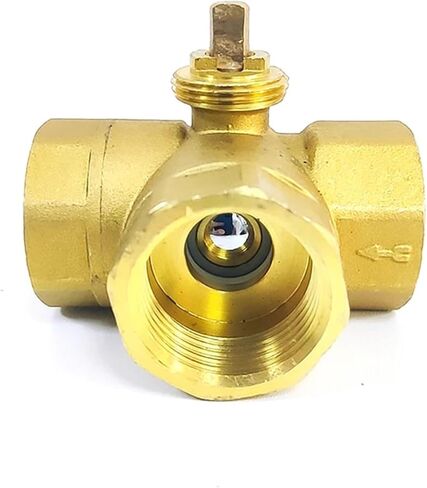DN15 DN20 DN25 صمام كروي نحاسي مزود بمحرك 3 اتجاهات خيط كهربائي 1 قطعة (DN15، نوع L) in Saudi Arabia