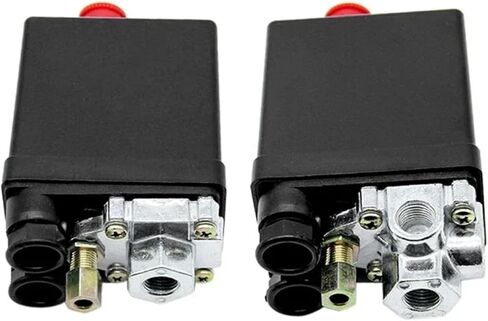 220V Heavy Duty Air Compressor Pressure Switch Control Valve Automatic Trip 90-120PSI 1/4 Port 1Pcs in Saudi Arabia