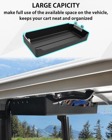 SAUTVS Rear Overhead Storage Tray for Yamaha Drive2 G29 Golf Cart Accessories, Roof Rear Storage Box Ceiling Organizer Tray Compatible with Yamaha Drive2 G29 Standard Factory Golf Cart in Saudi Arabia