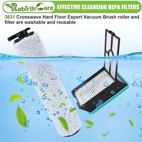 Replacement Parts for Bissell for Crosswave and for Bissell for Crosswave Pet Pro 1785A 2306A 1785 Vacuum Cleaner, 2 pack Brush Roll 1868 and 2 pack Filters 1866 in Saudi Arabia