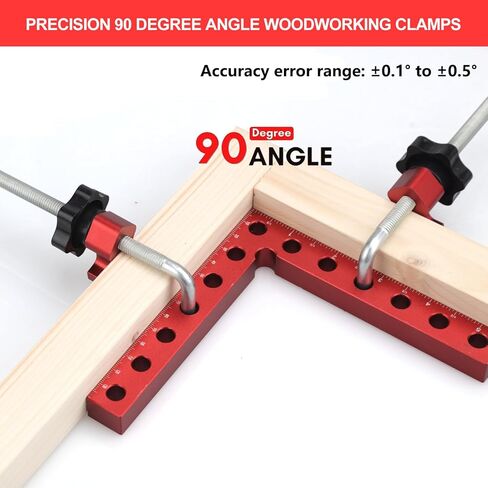 Corner Clamp for Woodworking, 90 Degree Clamp with Box, Right Angle Clamp Woodworking Tools, 4 Pack 5.5" x 5.5"Aluminum Alloy Positioning Clamping Squares for Picture Frames Cabinets in Saudi Arabia