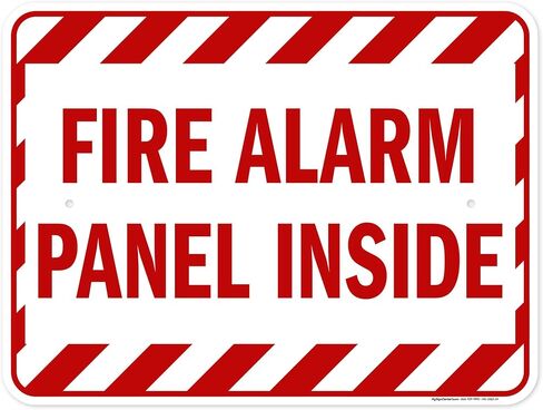 Fire Alarm Panel Inside Sign, 10x7 Inches, Rust Free .040 Aluminum, Fade Resistant, Made in USA by My Sign Center in Saudi Arabia