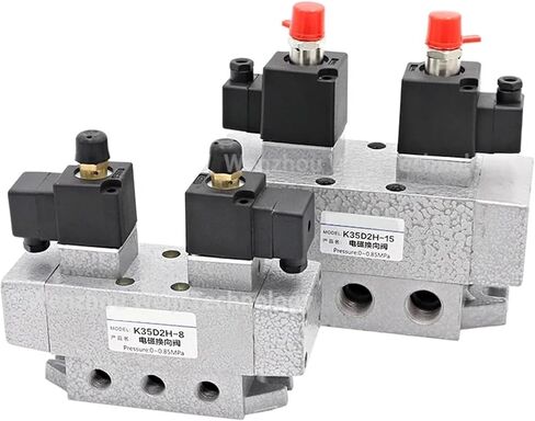 K35D2-8 8Y 10 15 20 25 32 40 صمام اتجاهي للتوقف الهوائي بخمسة أوضاع 1 قطعة (K35D2-15 DC24V) in Saudi Arabia