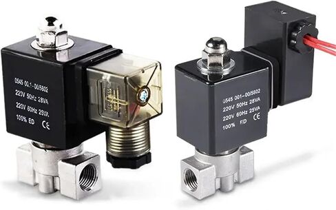 1/8 1/4 3/8 Inch Stainless Steel Solenoid Valve 16 Bar Normally Closed 220v 12v 24v 1Pcs(1/4",G_24VDC_DIN COIL) in Saudi Arabia