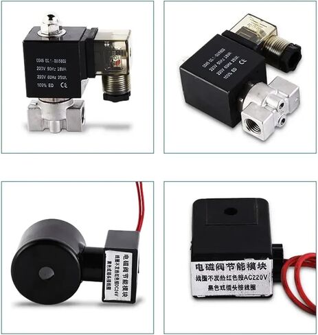 1/8 1/4 3/8 Inch Stainless Steel Solenoid Valve 16 Bar Normally Closed 220v 12v 24v 1Pcs(1/4",G_24VDC_DIN COIL) in Saudi Arabia