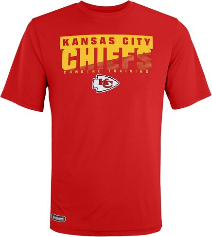 تي شيرت Outerstuff NFL للرجال خفيف الوزن بأكمام قصيرة - 100% بوليستر، تي شيرت كرة قدم مرخص رسميًا in Kuwait