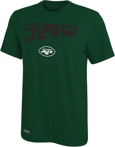 تي شيرت Outerstuff NFL للرجال خفيف الوزن بأكمام قصيرة - 100% بوليستر، تي شيرت كرة قدم مرخص رسميًا in Kuwait