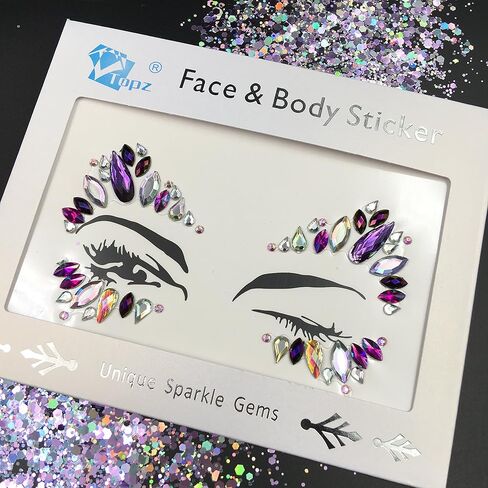 glow in the dark body gems halloween rave face jewels festival face gems sticker temporary tattoo body jewels sticker for halloween make up party in Saudi Arabia
